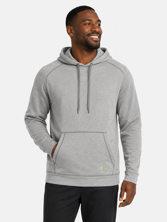 Geordie Tri-Blend Wicking Fleece Hooded Pullover